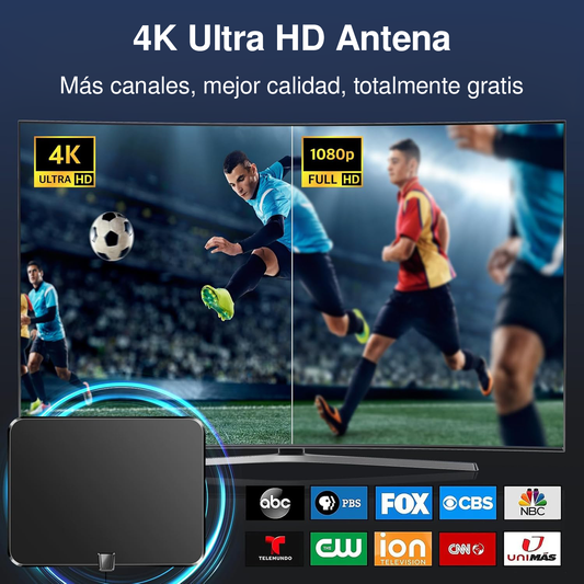 📡 Antena 4K Interior – Canales HD Sin Suscripción 🎬
